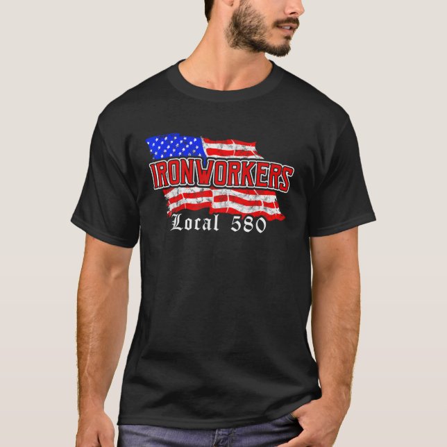 T-shirt Jeteurs Locaux 580 NYC American Drapeau Patriotiqu (Devant)