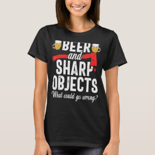 T-shirt Jeteuse de hache de bière bûcheron