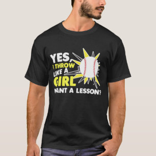 T-shirt Jetez Comme Une Fille De Baseball