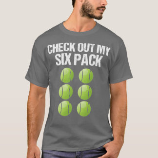 T-shirt Jetez un coup d'oeil à mon pack de tennis Abs Funn