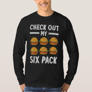 T-shirt Jetez un coup d'oeil à mon six pack Burger Cheeseb