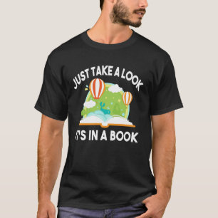 T-shirt Jetez Un Oeil Dans Un Livre De Vêtements Étudiants