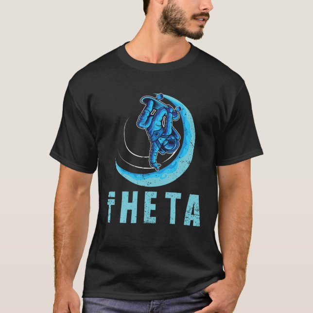T-shirt Jeton de chiffrement THETA Bloc d'application déce (Devant)