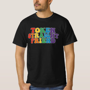 T-shirt Jeton de fierté LGBT Groovy Ami tout droit