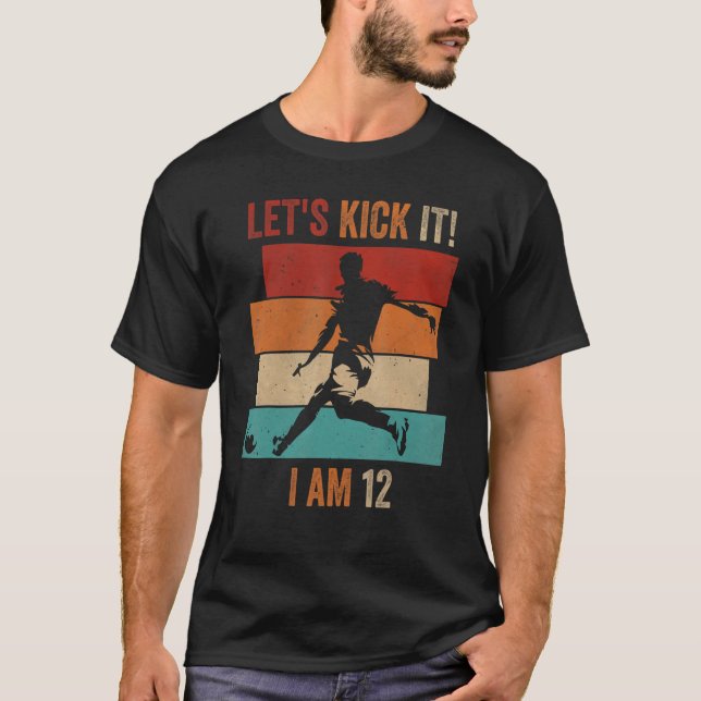 T-shirt Jetons un coup Je suis 12 Football Football 10e An (Devant)