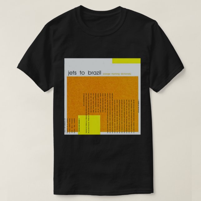 T-shirt Jets To Brazil - Orange Rhyming Dictionary Classic (Design devant)