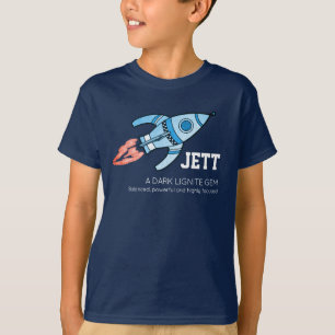T-shirt Jett name signifiant "gemme" graphique de fusée b
