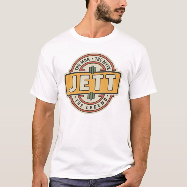 T-shirt Jett The Man Myth Légende Nom Jett (Devant)