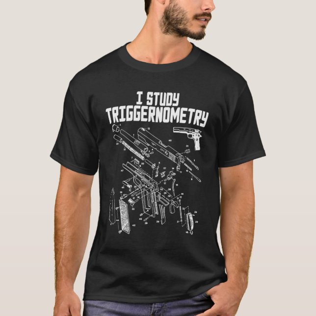 T-shirt J'Étudie La Triggérnométrie Sur Le Fil De Feu Dur  (Devant)