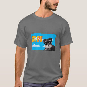 T-shirt Jeu 8 bits sur Schnauzer miniature