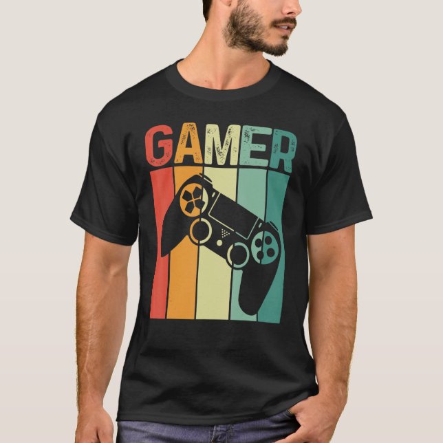T-shirt Jeu Addict Console Retro Jeu en ligne Adulte (Devant)
