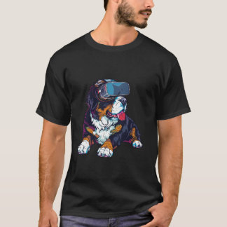 T-shirt Jeu Animaux Bernese Mountain Dog Jouer Vidéo