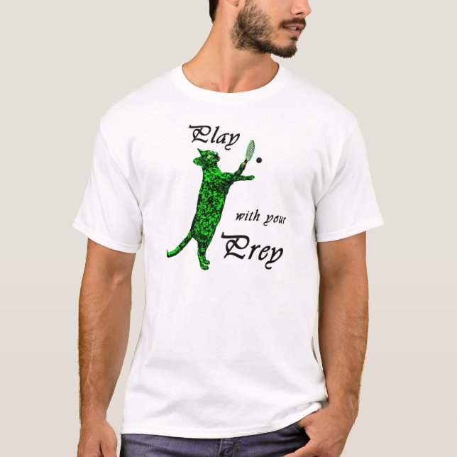 T-shirt Jeu avec votre proie (Raquetball) (Devant)