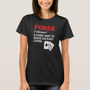 T-shirt Jeu carte joueur de poker Bluff Casino Pot Pot Pok