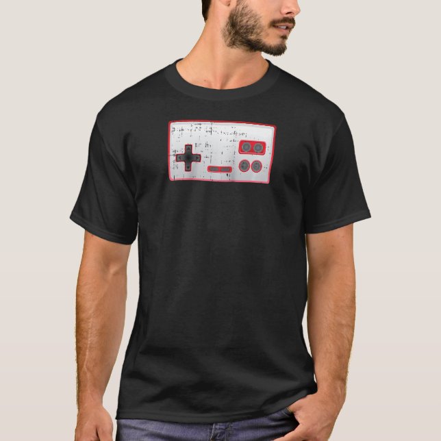 T-shirt Jeu classique contrôleur console Jeu Retro Gamer (Devant)
