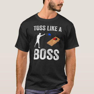 T-shirt Jeu comme un patron Cornhole Team Bean Bag Cornhol