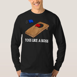 T-shirt Jeu comme un patron Cornhole Team Bean Bag Cornhol