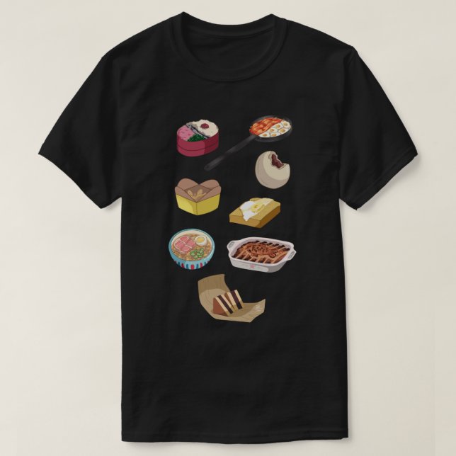 T-shirt Jeu d'aliments Ghibli (Design devant)