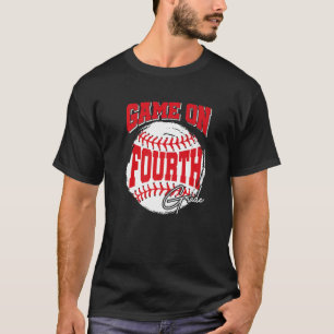 T-shirt Jeu De Baseball De Quatrième Année Retour À L'Écol