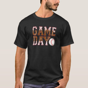 T-shirt Jeu de baseball Leopard Vibes Baseball Maman Mothe