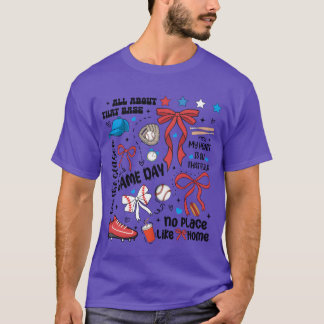 T-shirt Jeu de baseball rétro garçon jour de match rétro