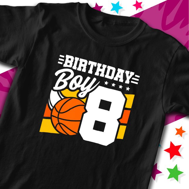 T-shirt Jeu de basket-ball 8 ans Thème 8ème anniversaire G (Créateur téléchargé)