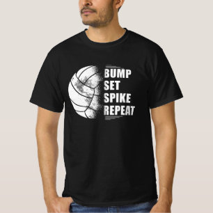 T-shirt Jeu de bosses de volleyball Spike Répétition