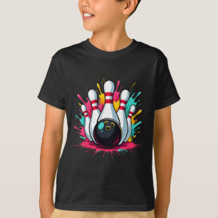 T-shirt Jeu de Bowling coloré Jour Bowling mignon Colorspl