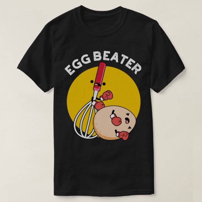 T-shirt Jeu de boxe amusant de beatère d'oeufs (Design devant)