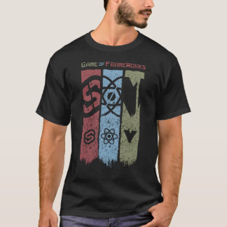 T-shirt Jeu de cadres avec Svelte, React et Vue