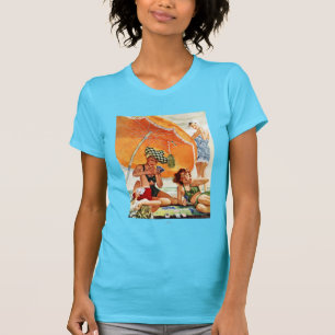 T-shirt Jeu de carte à la plage par Alex Ross