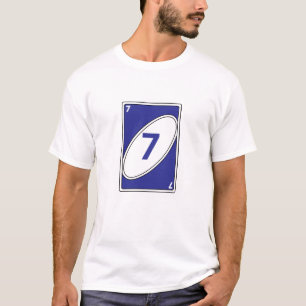 T-shirt jeu de carte amusant   Carte bleue numéro 