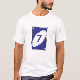 T-shirt jeu de carte amusant | Carte bleue numéro