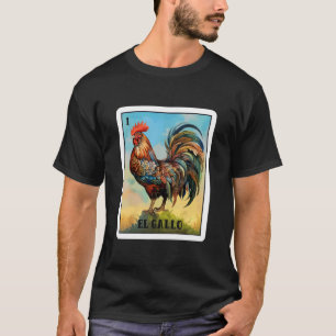 T-shirt Jeu de carte de bingo mexicain El Gallo Traditionn