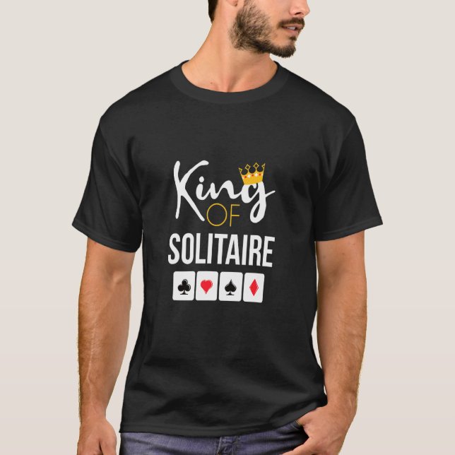 T-shirt Jeu de carte King of Solitaire Solitaire (Devant)