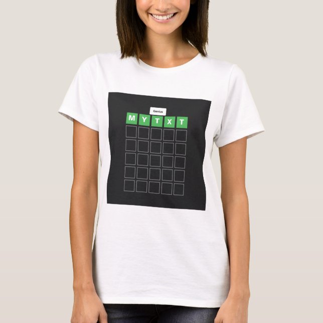 T-shirt Jeu de casse-tête avec texte personnalisé (Devant)