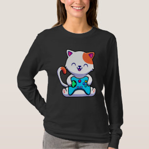 T-shirt Jeu de chat avec console de jeu