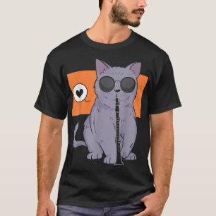 T-shirt Jeu de chat Clarinet Kitty Marching Band Clarinet