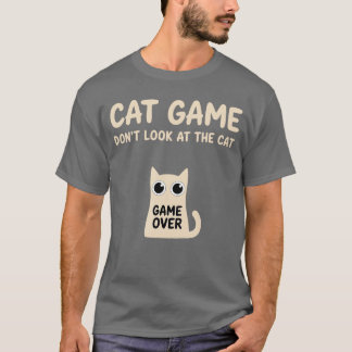 T-shirt Jeu de chat drôle Ne regardez pas le chat rétro