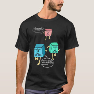 T-shirt Jeu De Chimie De La Police Du Sel Et Du Cuivre