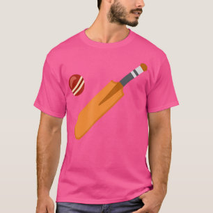 T-shirt Jeu De Cricket Bat Et Ball Cricket