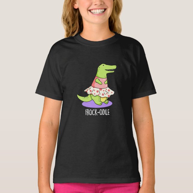 T-shirt Jeu de crocodile drôle de roche jonché Pun de croc (Devant)