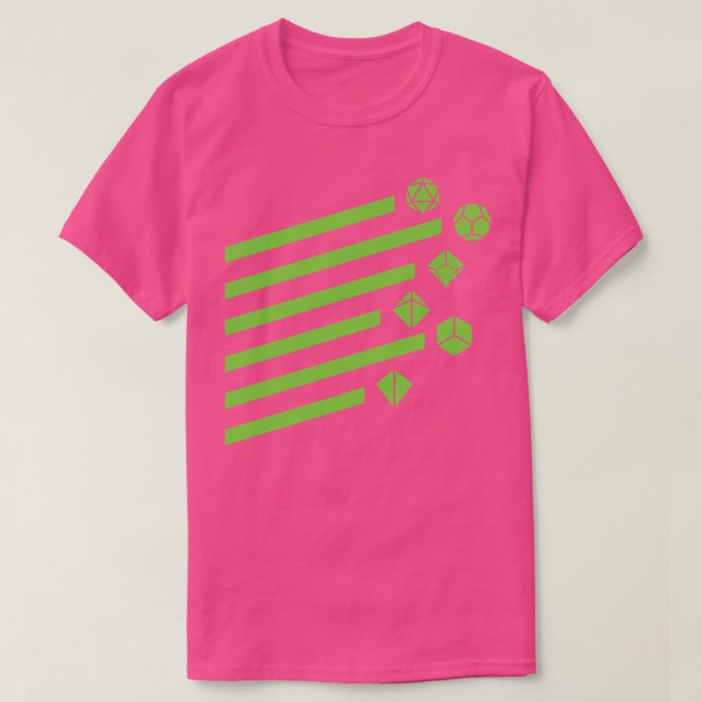 T-shirt Jeu de dés polyhéréditaires rétro vert (Design devant)