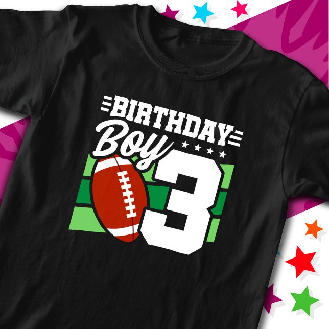 T-shirt Jeu de football 3 ans Thème 3ème anniversaire garç (Créateur téléchargé)
