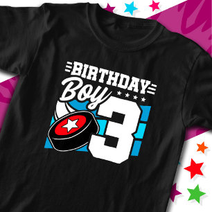 T-shirt Jeu de hockey 3 ans Thème 3ème anniversaire garçon