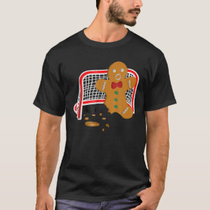 T-shirt Jeu de hockey Funky Noël Gingerbread Homme Object