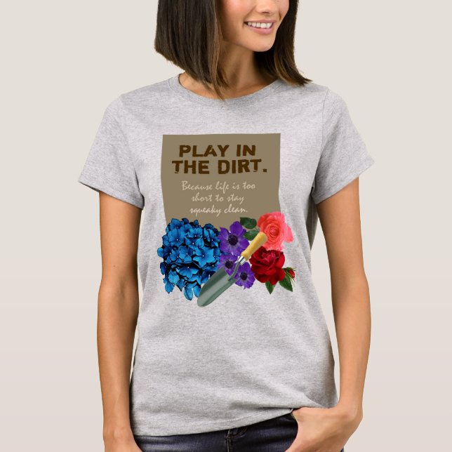 T-shirt JEU DE Jardin Fleur JOUER DANS LA RÉGION (Devant)