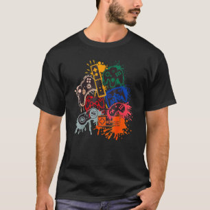 T-shirt Jeu de jeu vidéo contrôleur de jeu de couleurs Spl