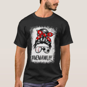 T-shirt Jeu de la vie de Memaw décolorée Bun Bysebyll Socc