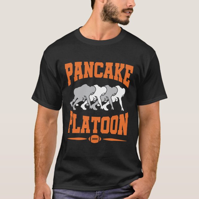 T-shirt Jeu de ligne offensif du peloton de football (Devant)